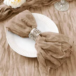 Set of 12 Gauze Cheesecloth Napkins Cloth Bulk Dinner Table Napkins for Home Wedding Valentines Party Event Table Decoration