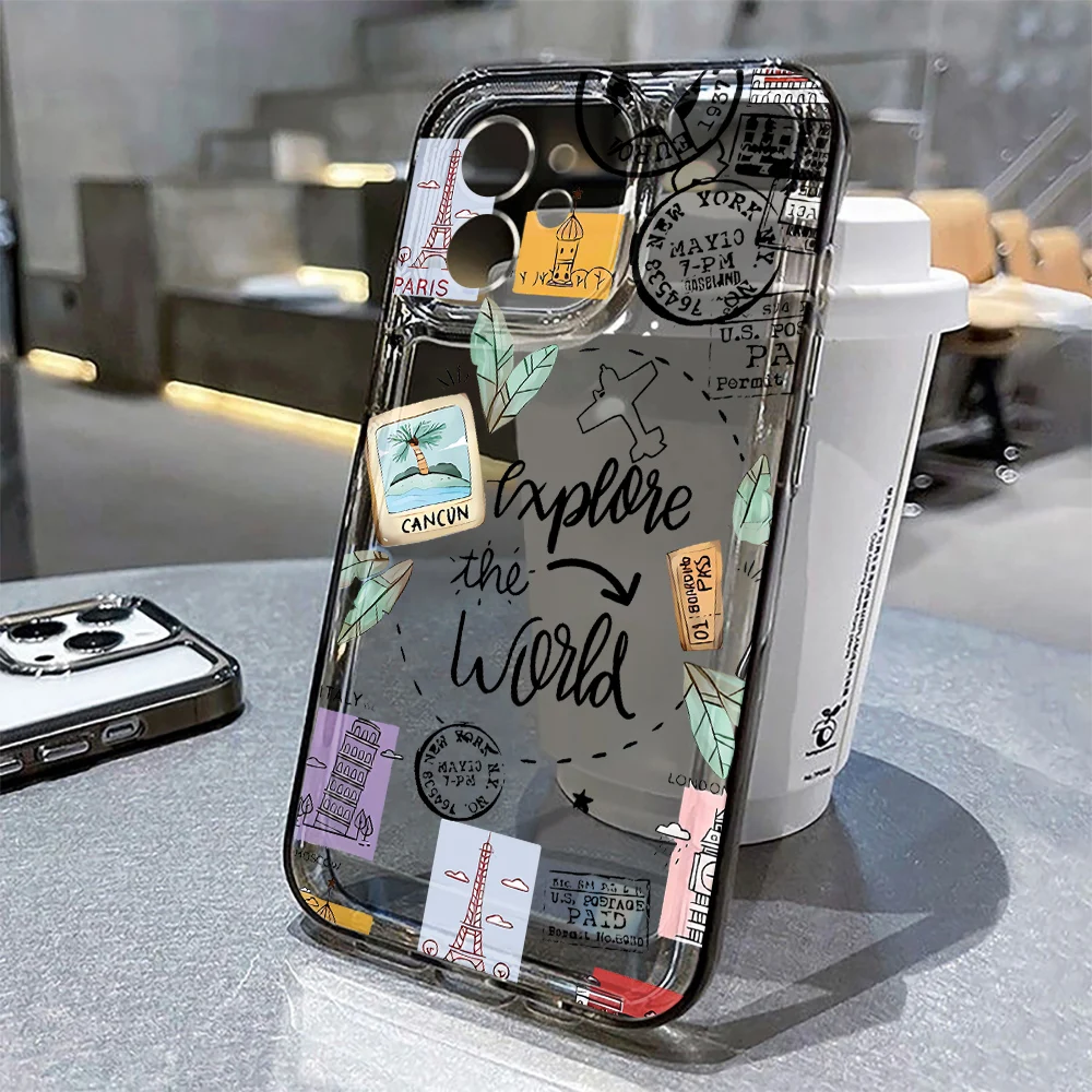 حافظة لهاتف آيفون 17 16 11 15 برو ماكس حافظة شفافة آيفون 12 13 14 برو ماكس حافظة 17 اير 17 برو 17 ماكس آيفون 11 غطاء فوندا