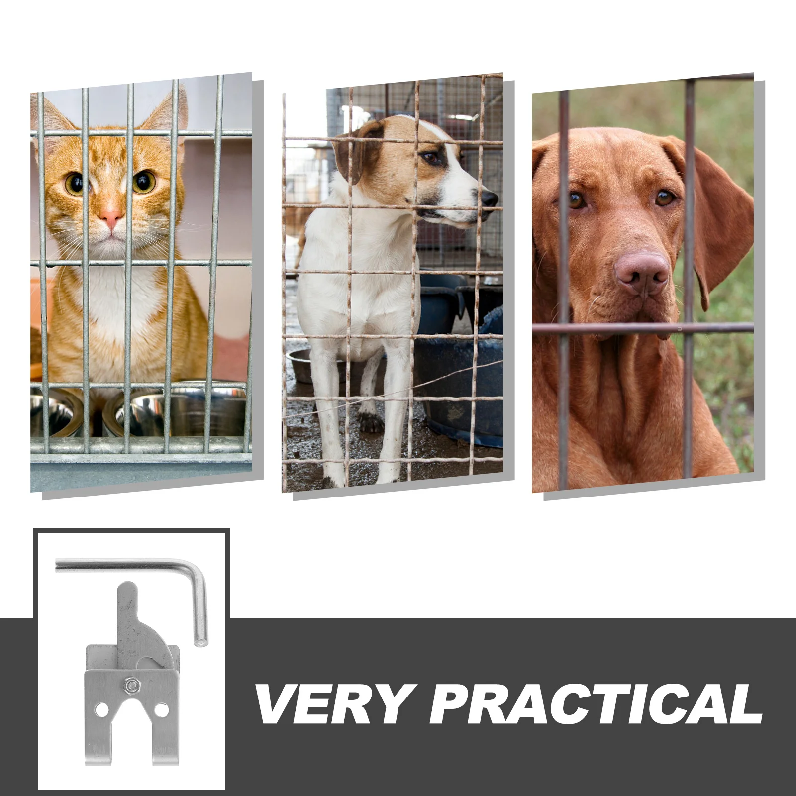 

Stainless Steel Double Layer Slam Lock For Pet Cage Gate Wooden Fence Heavy Duty Barrel Bolt Metal Door Latch Hardware