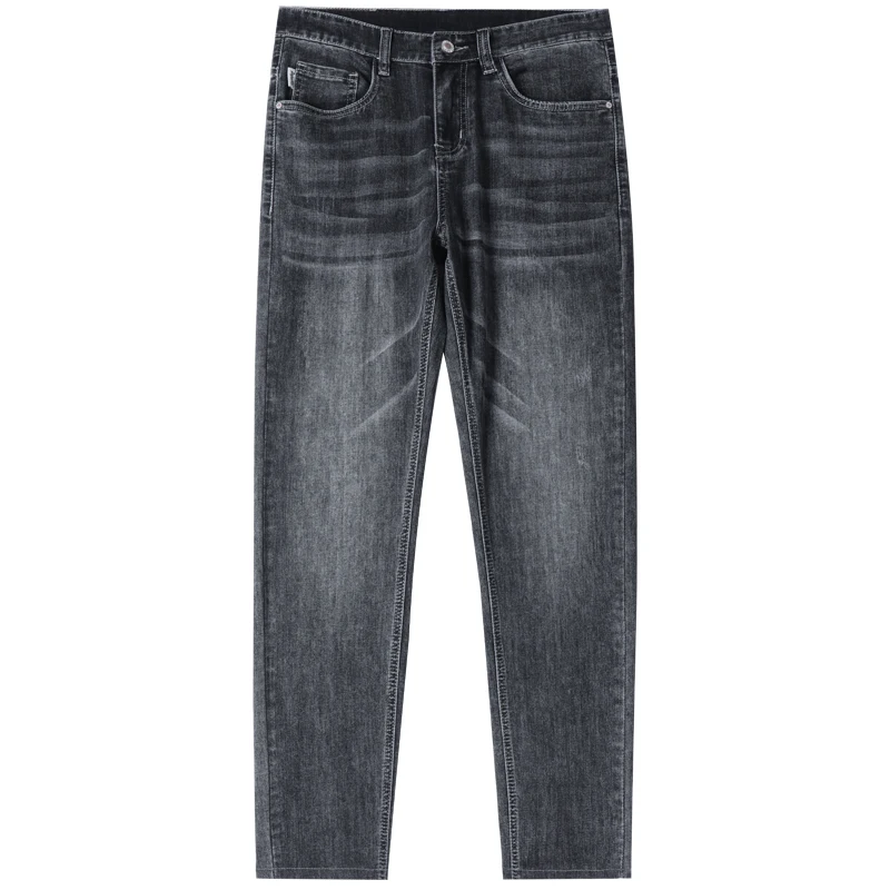 High-End Jeans Men's 2024 Spring and Autumn New Straight Stretch Trousers Casual Pants Men's Summer