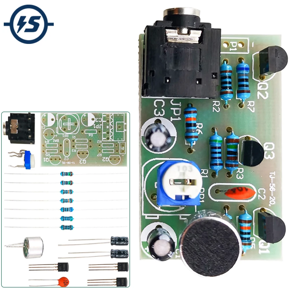 Elektroniczny zestaw zrób to sam obwód głośnikowy aparat słuchowy eksperyment z obwodem analogowym, produkt do spawania, uczący praktyki lutowania