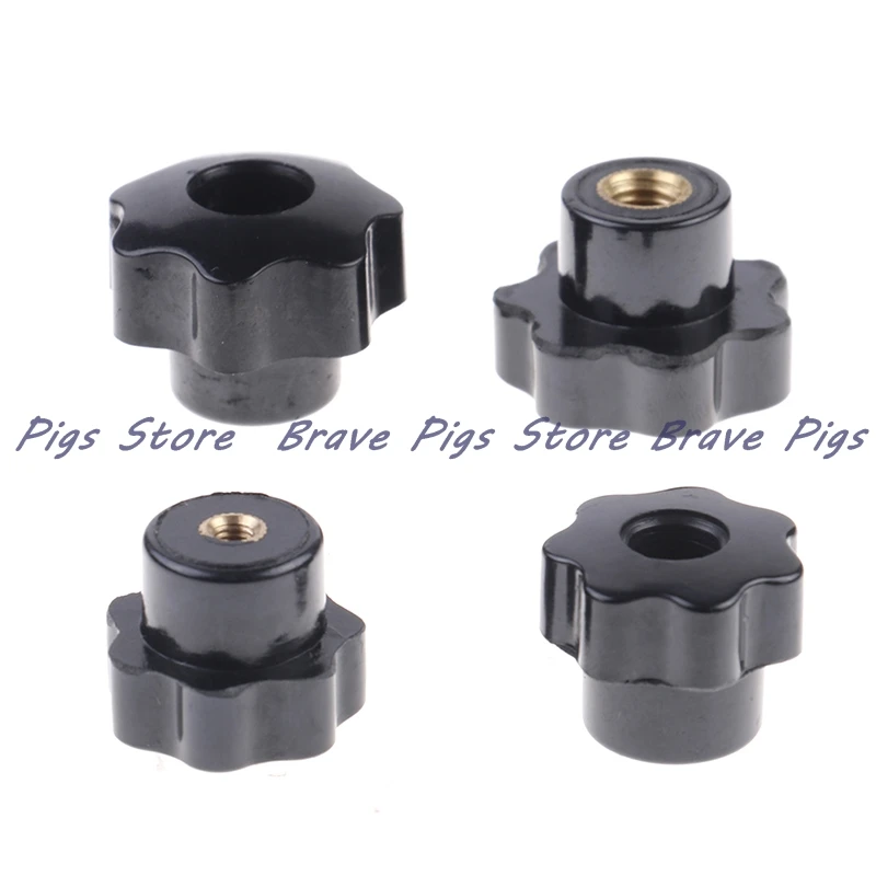 1PC M4/M5/M6/M8 Male Thread Star Shaped Head Clamping Nuts Knob For Industry Equipment Plastic Carbon Steel Galvanization