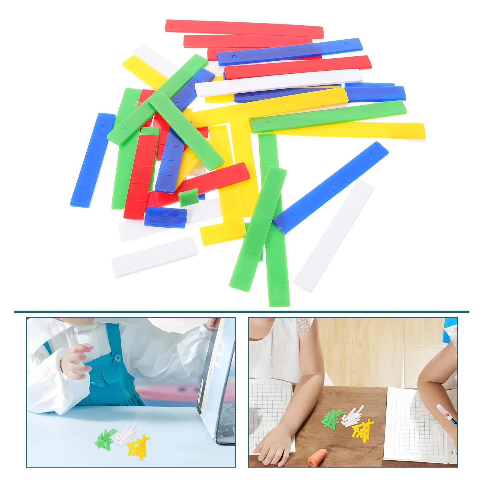 

1 Set Montessori Arithmetic Ruler Counting Blocks For Toddlers Math Learning Tool Addition Subtraction Board Kindergarten Number