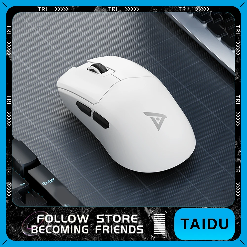 TAIDU TSG808 PAW 3395 Wireless Bluetooth Mouse 2.4G 3-Mode Connection Gaming Mouse 26000DPI 650IPS 49g Mous For Laptop Computer