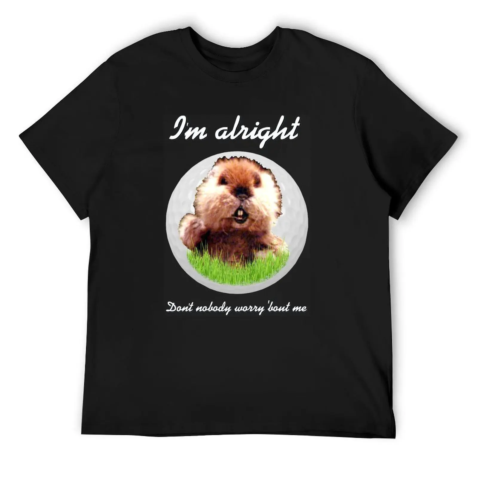 I'm Alright Caddyshack Homage Gopher Kenny Loggins T-Shirt street wear oversized designer shirts mens t shirts