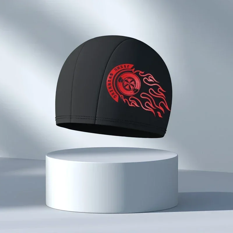 Afbeelding 5: Mannen Vrouwen Badmuts Lang Haar Waterdicht Zwemmen Zwembad Cap Gehoorbescherming Unisex Elastische Duikhoed Badmuts Wateraccessoires