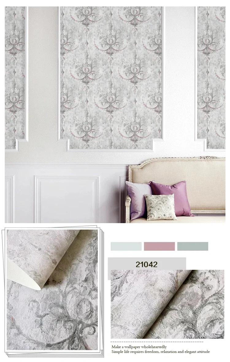 Retro Mostalgia 3D European Floral Wall Papers for Living Room Bedroom Mural Mottled Wallpaper Home Decor