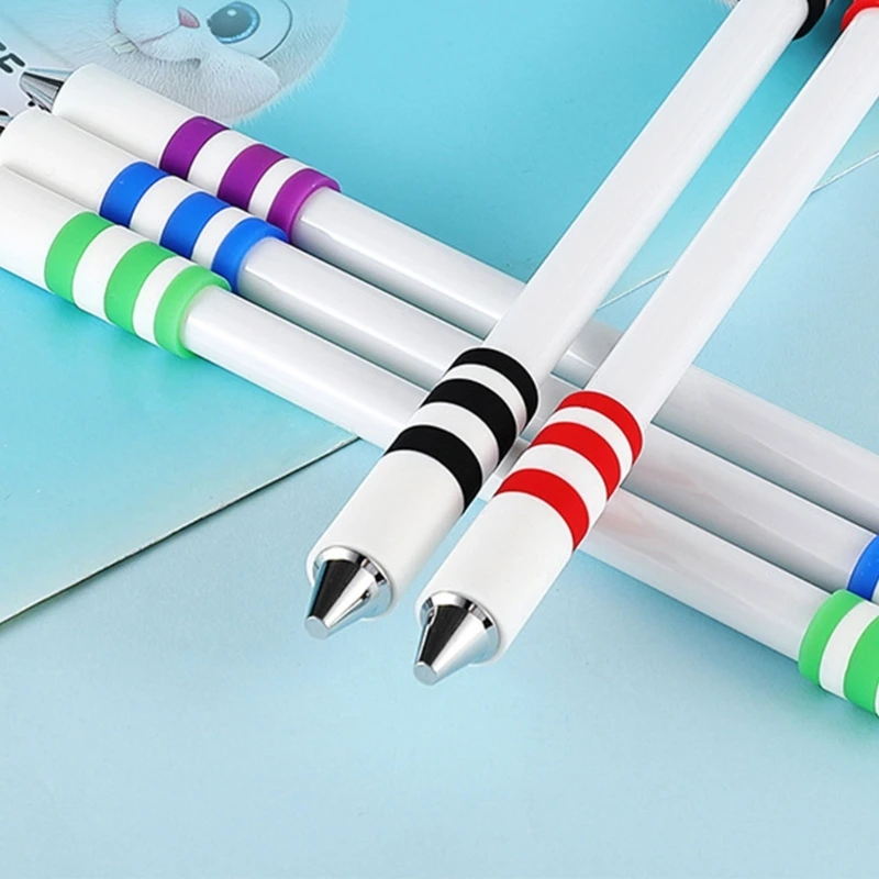 الغزل القلم المتداول الاصبع الدورية القلم غير زلة المغلفة الغزل قلم حبر جاف الألعاب خدعة أقلام للطلاب التعلم K1KF