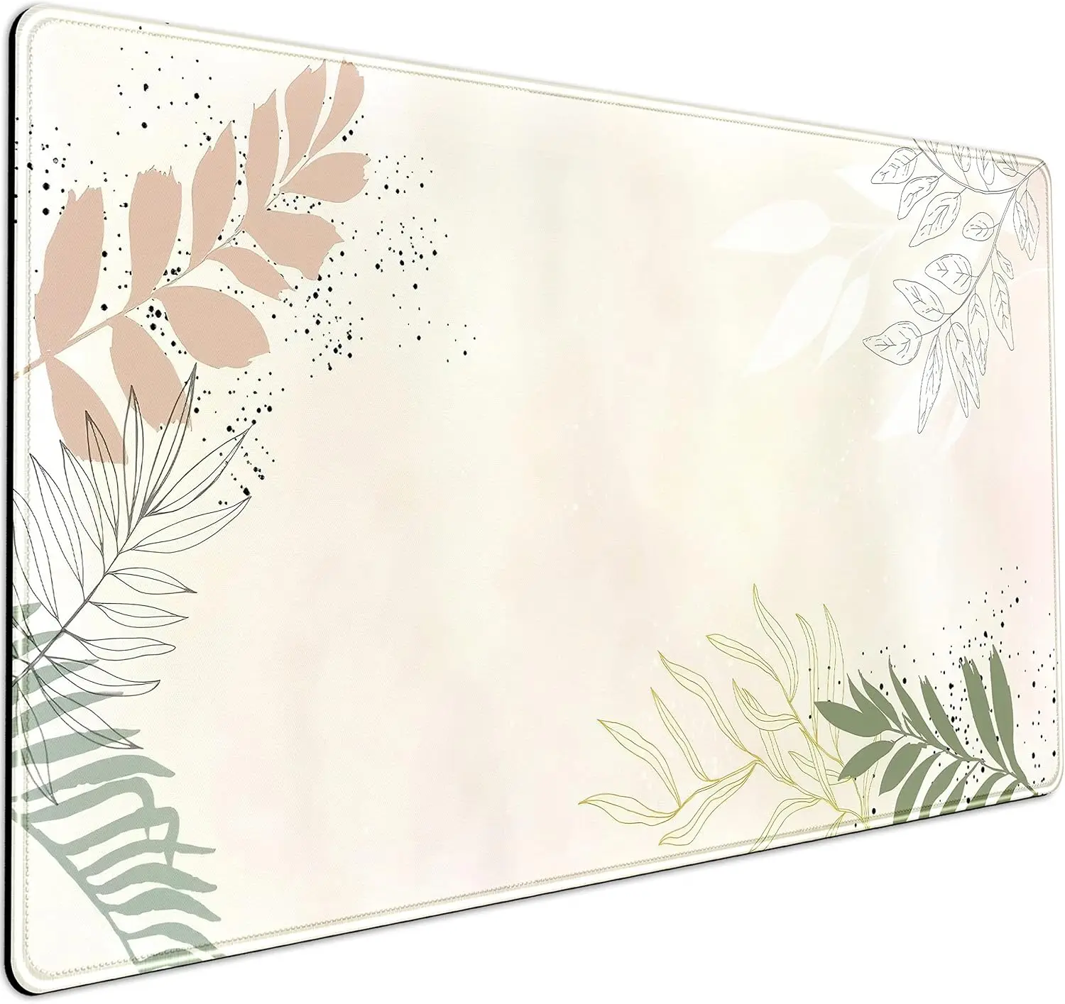 

Boho Pastel Abstract Desk Mat – Matcha Green Plant Theme XXL Mouse Pad for Women, Aesthetic Office & Gaming Desk Decor
