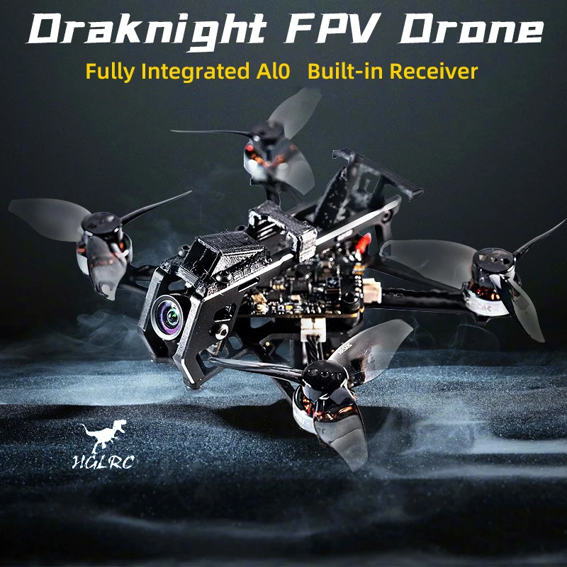 HGLRC Draknight 2inch FPV Drone ELRS 2.4G/TBS Nano Receiver 2S Micro Toothpick For RC FPV Racing Freestyle Drone Cinewhoop