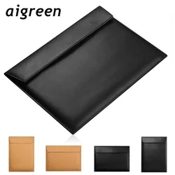 Aigreen Brand Laptop Bag PU Leather Liner Sleeve Cover Case For MacBook Air Pro M1,11,12.13,14,15.4,16 Inch Notebook PC Dropship