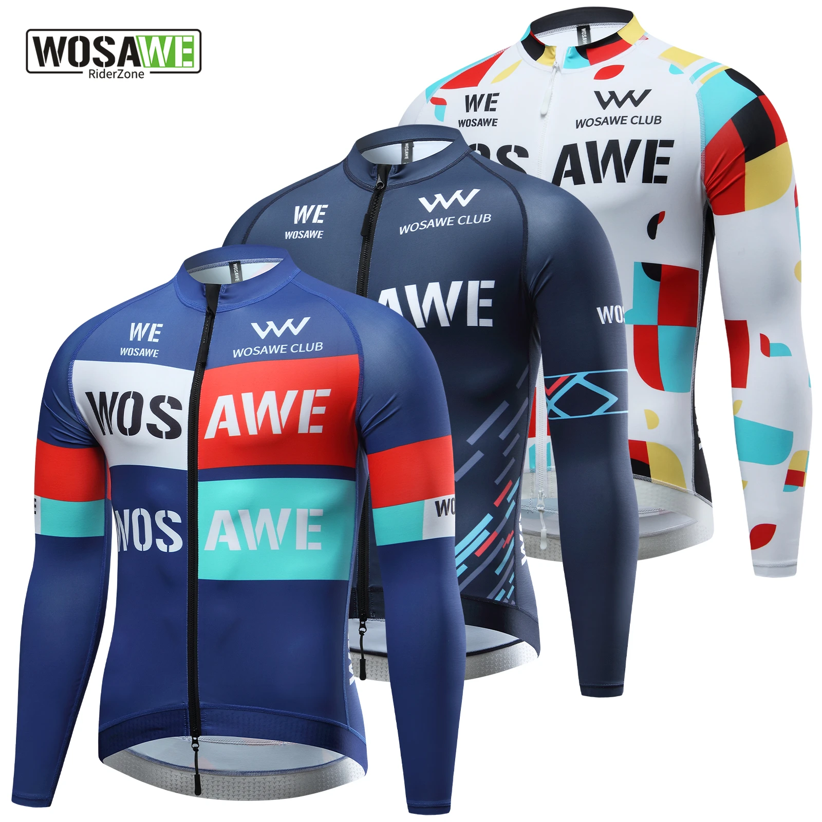 

WOSAWE летний велосипедный трикотаж с длинными рукавами, мужские рубашки Maillot Ciclismo для горного шоссейного велосипеда, профессиональная одежда для велосипеда, YKK на молнии
