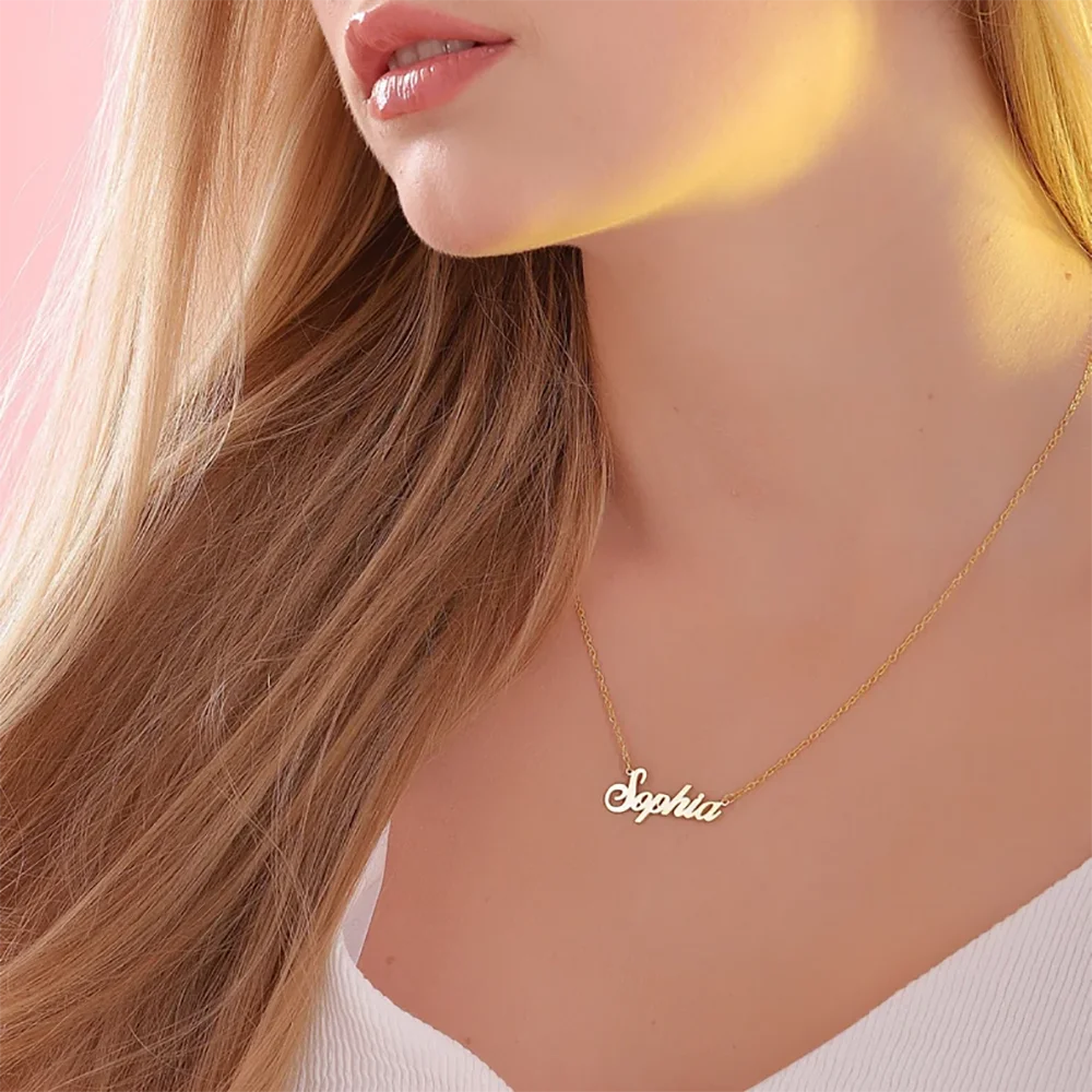 Personalized Stainless Steel Name Customization Necklace, Exquisite Women's Necklace, Commemorative Gift For Wife Or Mother.