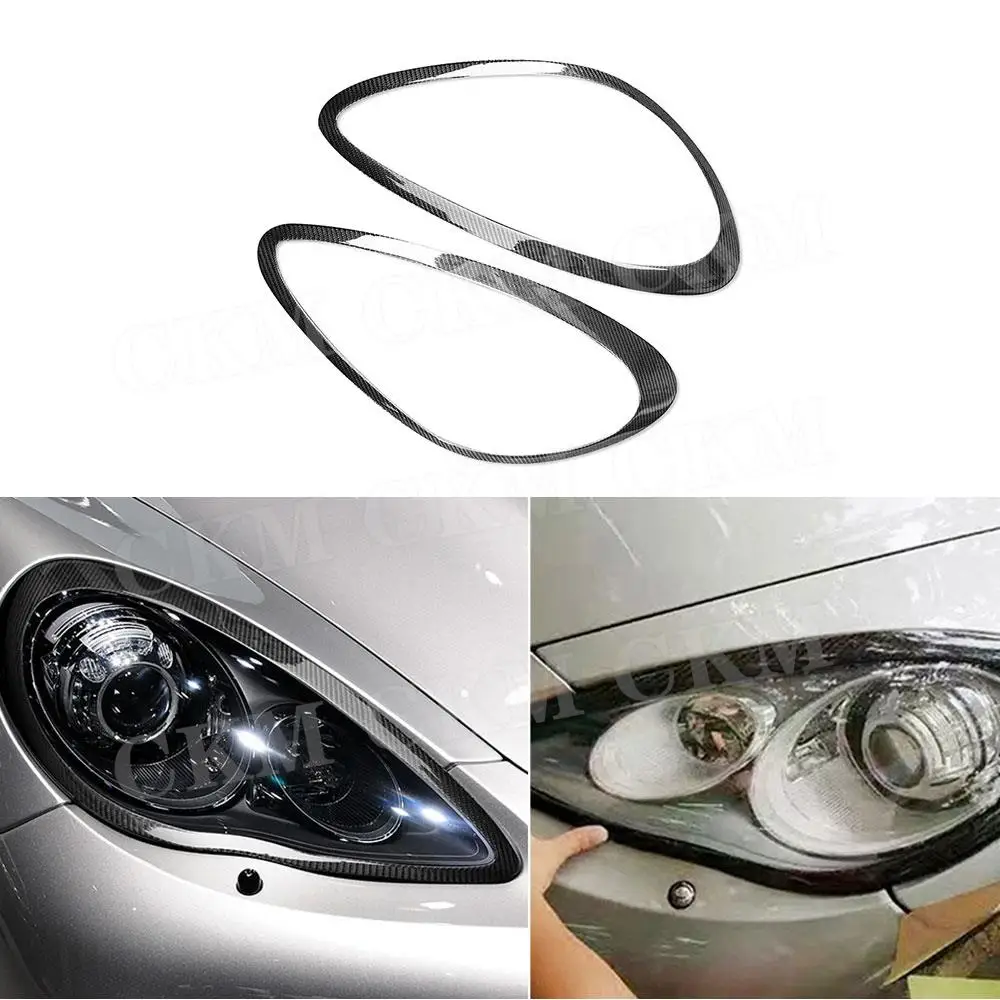 

Carbon Fiber Front Bumper Headlight Eyebrow Eyelid Trim Hoods Stickers for Porsche Paramera 970 2009-2016 Car-styling Bodykits