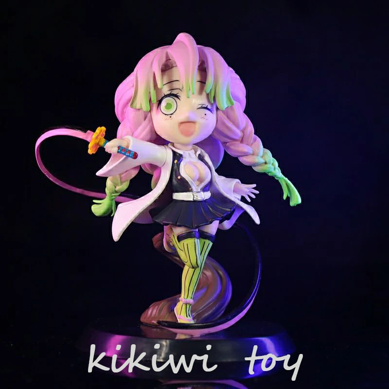 11cm Demon Slayer Figure Kanroji Mitsuri Anime Figure Kisatsutai Figurine Model Statue Doll Collection Decoration Toys Kids Gift