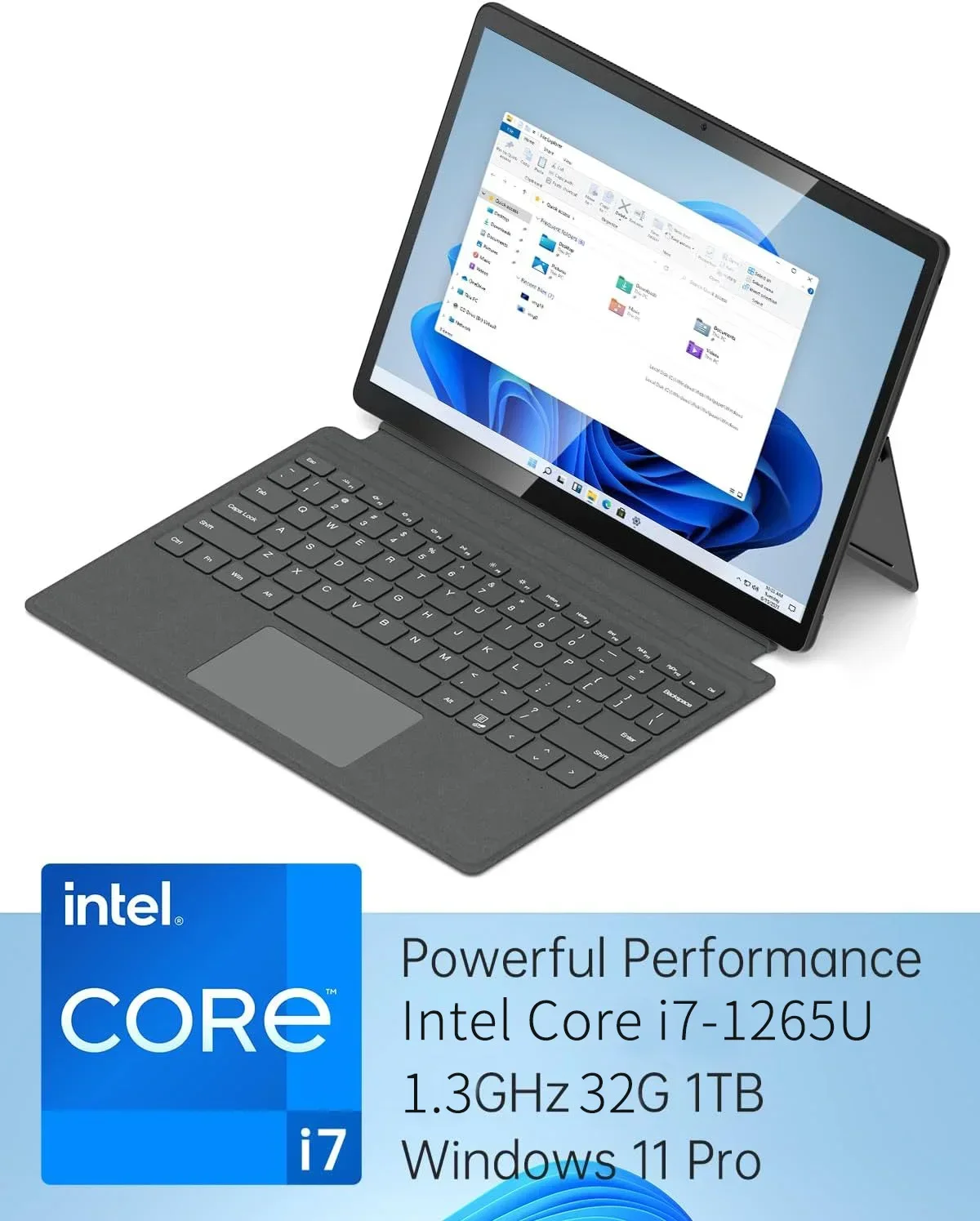 2 في 1 تابلت windows11 13 بوصة في tel Core i7 32GB 1TB أدوات خاصة كمبيوتر لوحي مع لوحة مفاتيح كمبيوتر لوحي #5