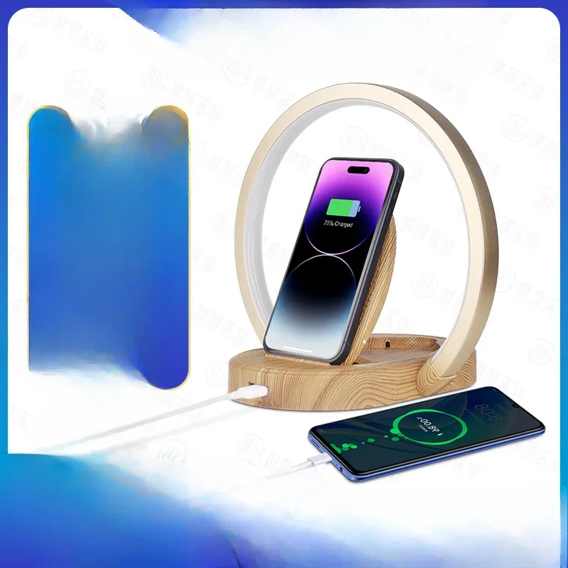 New Hot-selling Mobile Phone Wireless Charging Desk Lamp Bedroom Bedside Night Light Creative and Convenient Bracket Desk Lamp