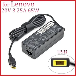 20V 3.25A 65W USB AC Laptop Charger Power Adapter For Lenovo Thinkpad X301S X230S G500 G405 X1 Carbon E431 E531 T440s Yoga 13