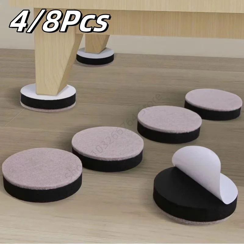 4/8 Stück Möbelpads aus dickem Filz, Möbelgleiter für schwere Oberflächen, Stuhl- und Sofabeinschutz, Holzbodenschoner
