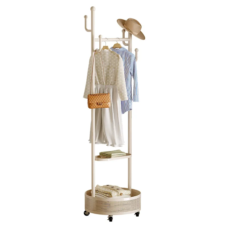 

Floor-to-ceiling bedroom simple clothes rack does not occupy an area of household indoor room clothes coat rack small clothes