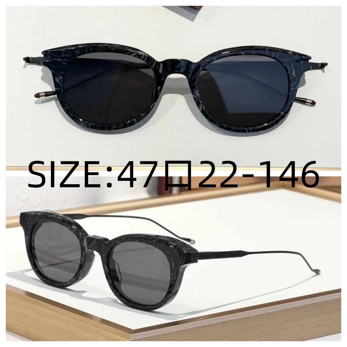 

HISAO Handmade Cat Eye Sunglasses Acetate Frame UV400 Classic Fashion Unisex Sunglasses with Original Box New Arrivals