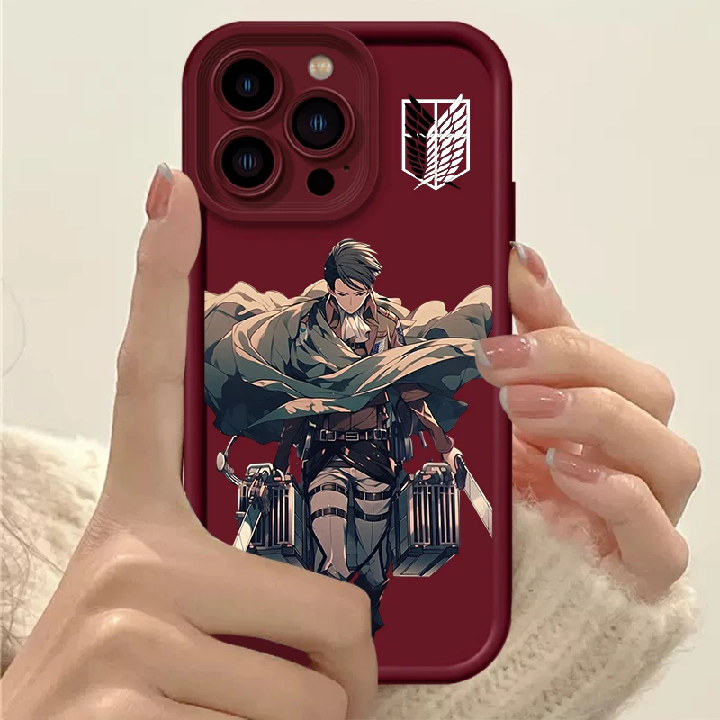 Anime A-Attack On T-Titan Eye Ladder For Apple iPhone 15 14 13 12 11 XS XR X Pro Max Plus Back Phone Case