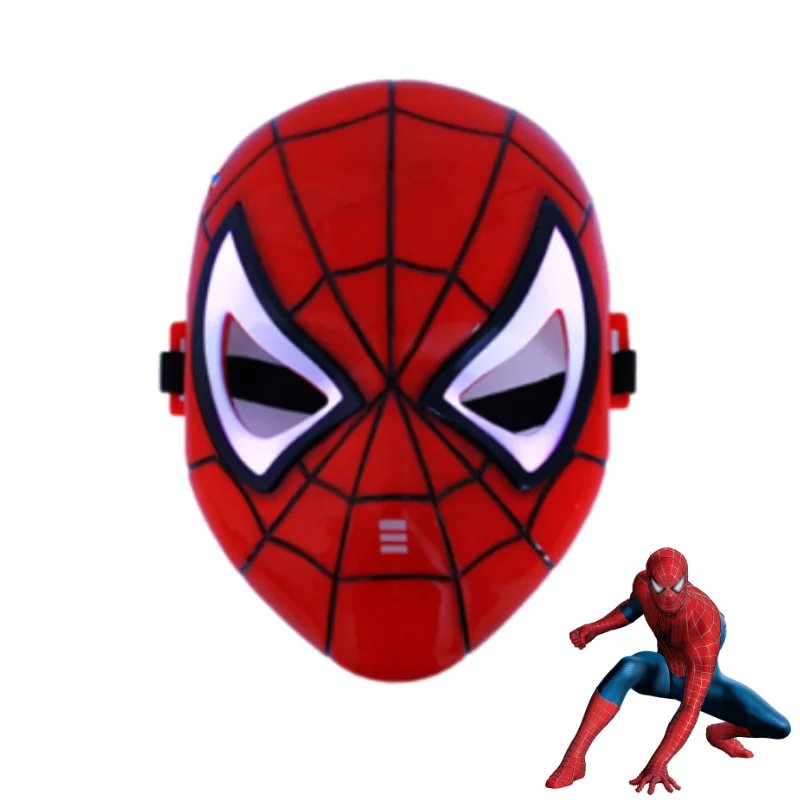 Iron Man Spider Man Hulk America Mask - Avengers super-héros LED illuminent les accessoires lumineux pour cosplay, fête et filles garçons jouet cadeau