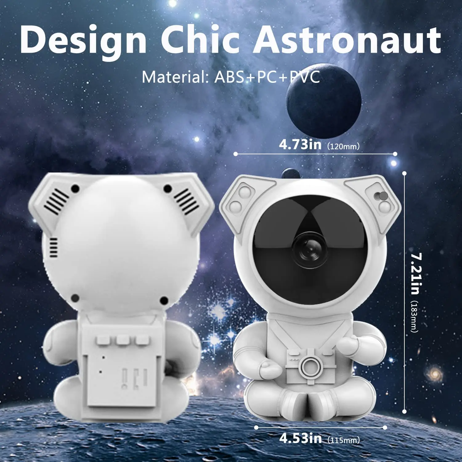 Space Buddy Projector, Astronaut Projector with Colorful Nebulae, Star Projector Night Light，Kids Adults Room Decor Aesthetic