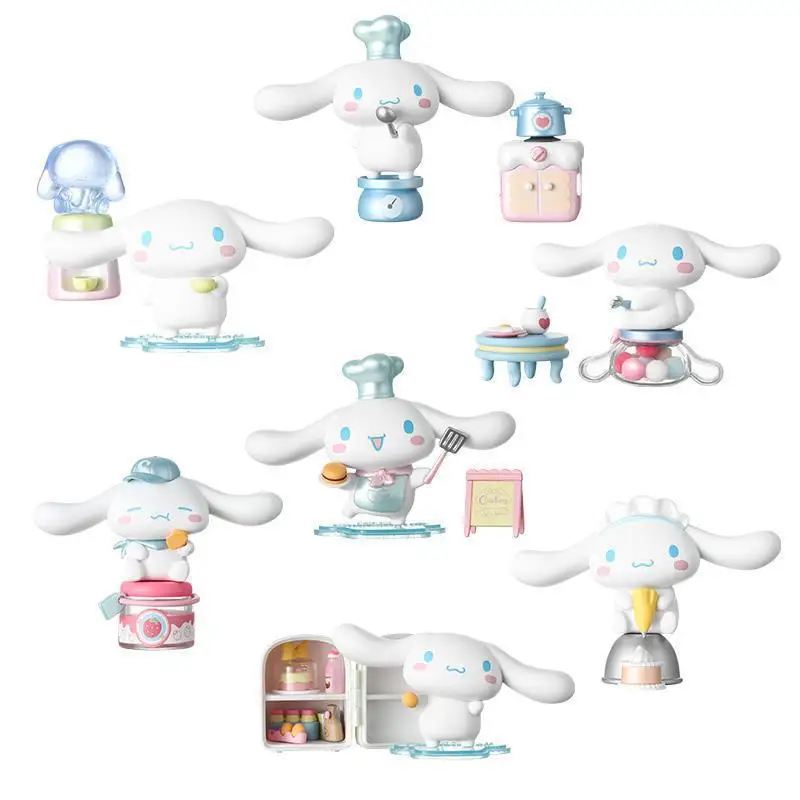 MINISO Sanrio Cinnamorol cooking House blind box, decoración Cinnamoroll babycinnamoroll, lindos adornos para regalos de cumpleaños