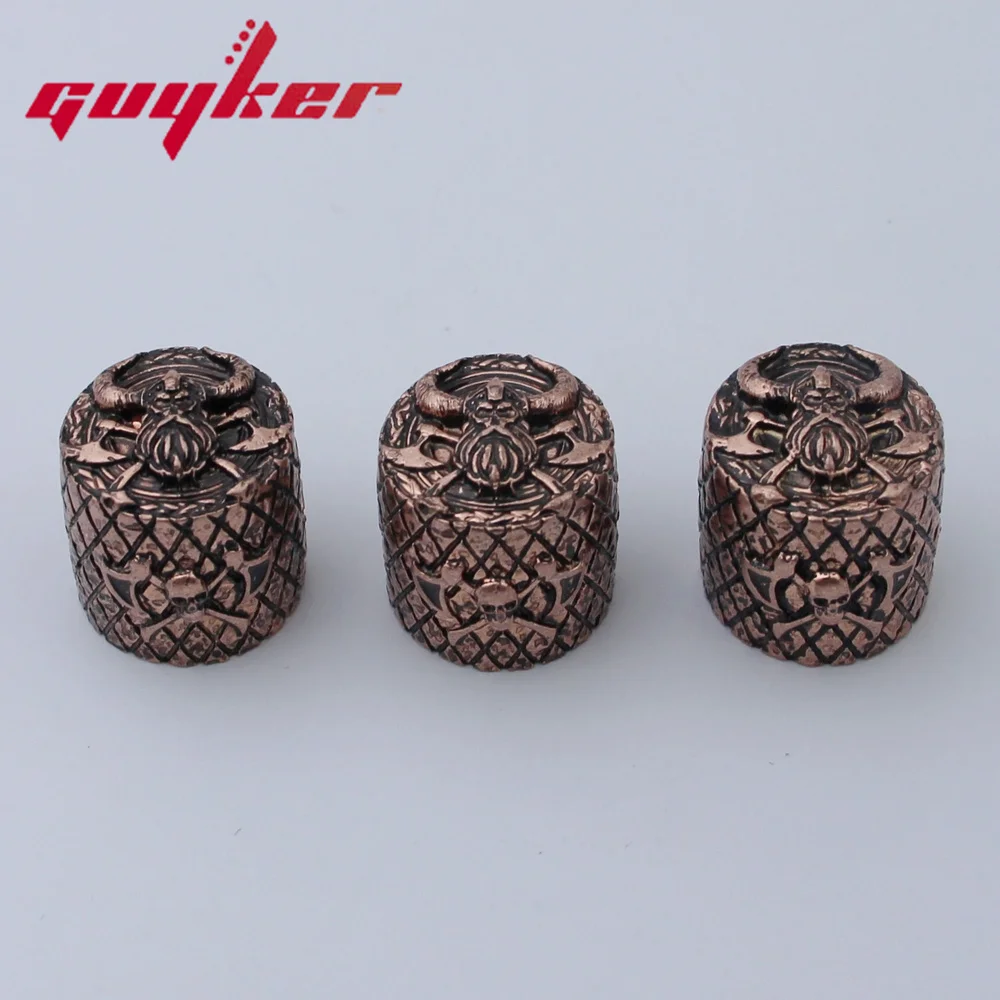 GUYKER Electric Guitar Bass Knobs Pirate Head Style Surface Retro Style Two Color Option