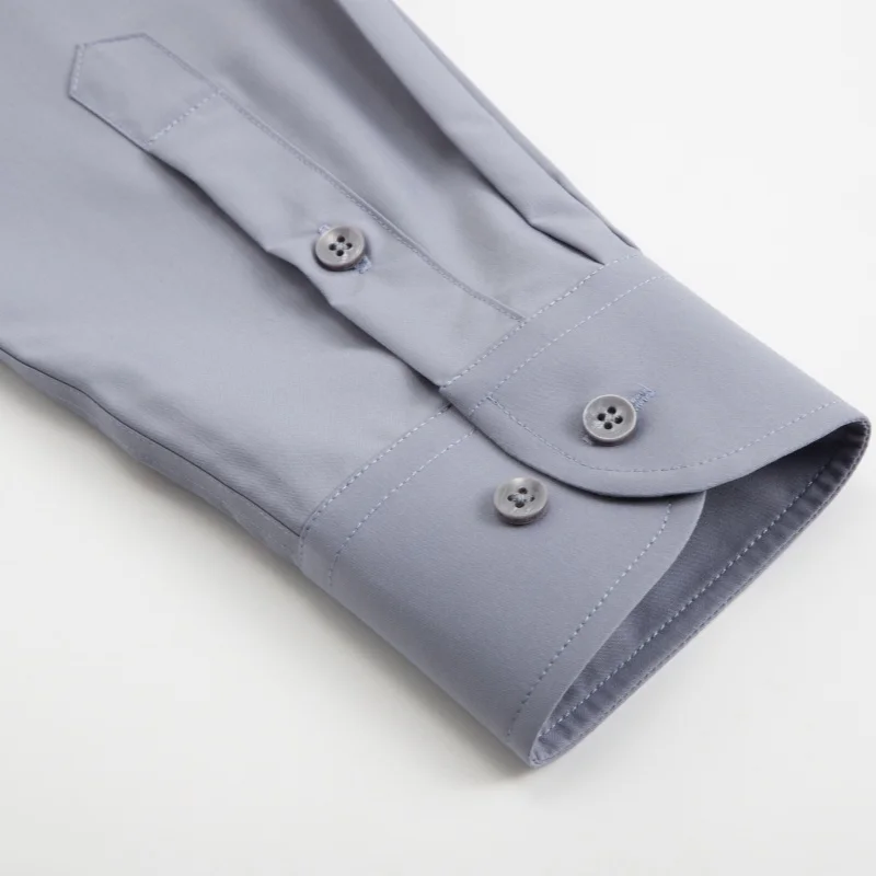 8XL Solid Color Work Man Shirts Long Sleeve Formal White Shirt for Man Long Sleeve Slim Fit Soft Cozy Business Casual Office
