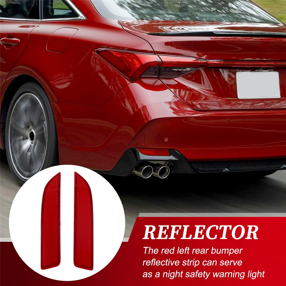 1Pair Rear Bumper Reflectors Tail Lamps Light Reflex for Toyota Avalon 2019-2020 81920-07020/53040 81910-07020/53040