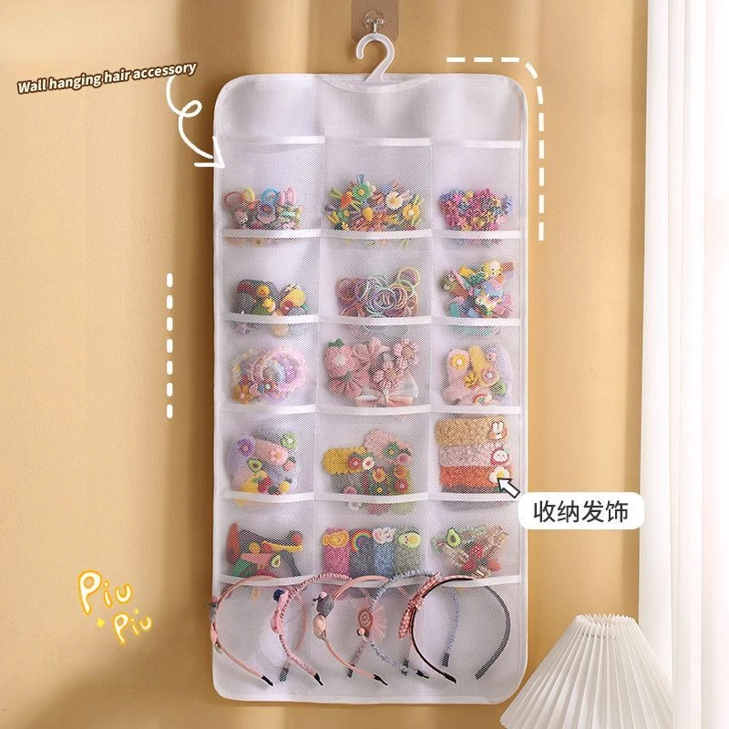 Pinzas de agarre para la cabeza para mujer, almacenamiento de accesorios para el cabello, bolso colgante de pared, horquilla, joyería, diadema,