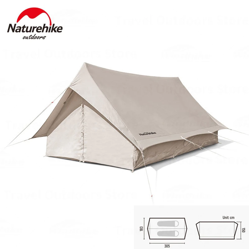 Naturehike HENG NH Camping Cotton Roof A Tower 1~2 Persons Tent Portable Waterproof 3 Seasons Fast Building Tent With Windows