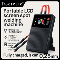 DOCREATE TK-10A Portable Spot Welder 1200A LCD Display 8000mAh Battery Dual Pulse Welds 0.25mm Nickel Plate Fast