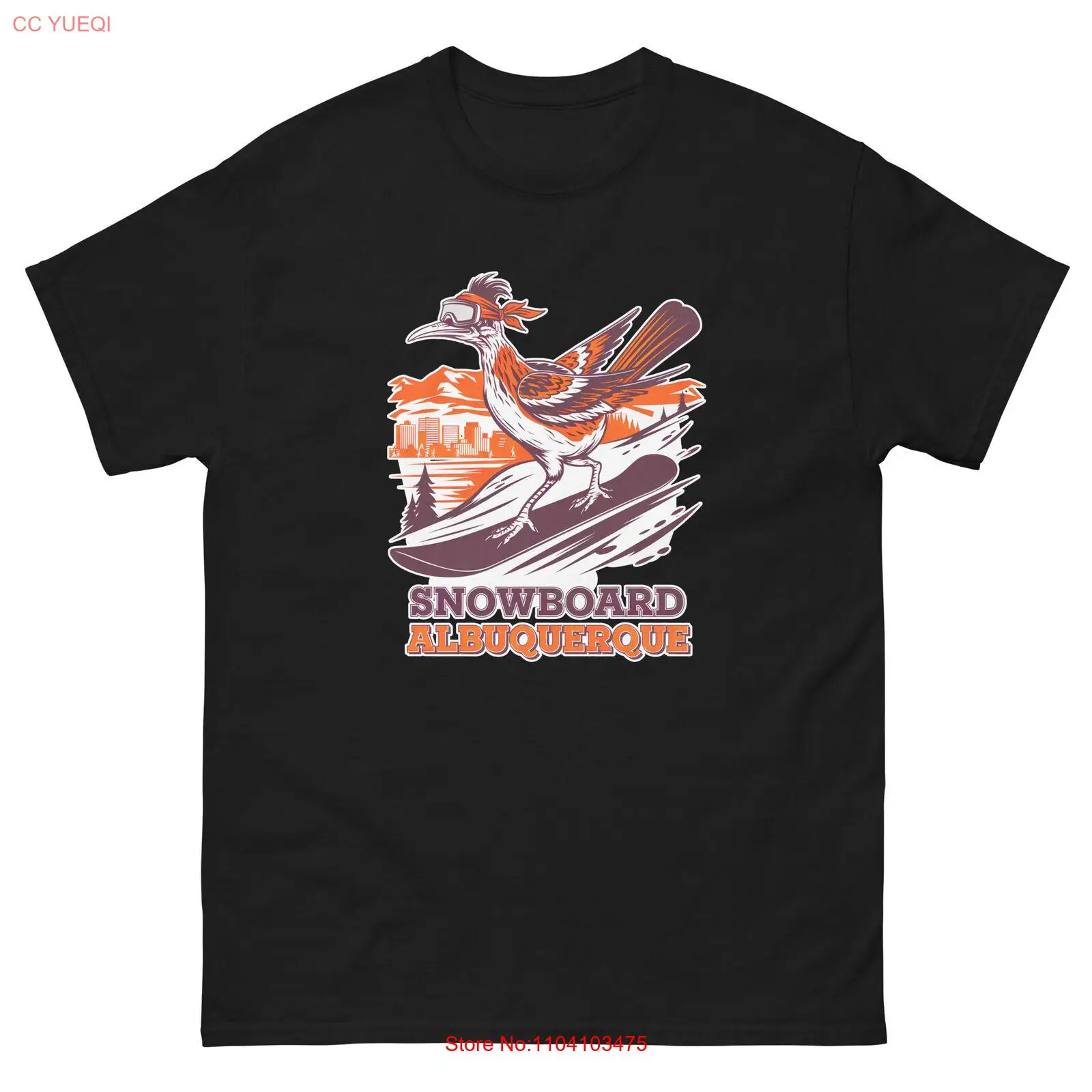 Snowboard Albuquerque Roadrunner USA Snowboarding Animal T-Shirt