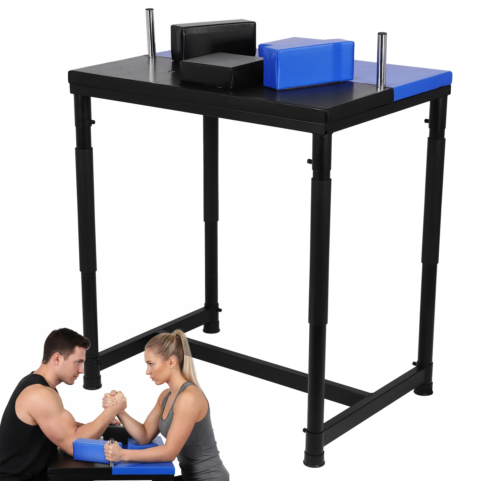 

Standard Arm Wrestling Battle Table Armwrestling Table Wrist Table W/ Elbow & Forearm Pads Steel Farme for Gyms Sports Halls