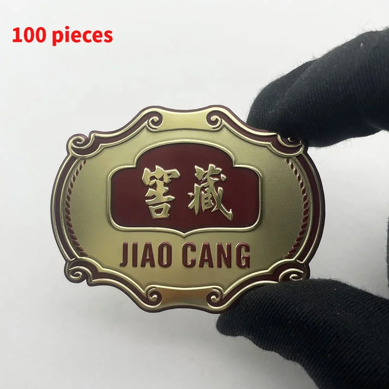 10 0,Zhang. personalizado. Logotipo 3D personalizado à prova d'água de alta qualidade estampagem padrão em relevo garrafa de vidro de vinho de uísque laboratório de embalagem