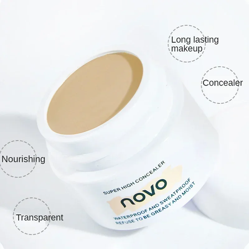 NOVO-Corretivo de clareamento impermeável, resistente ao suor, capas fortes, manchas, marcas faciais de acne, círculos escuros, maquiagem facial