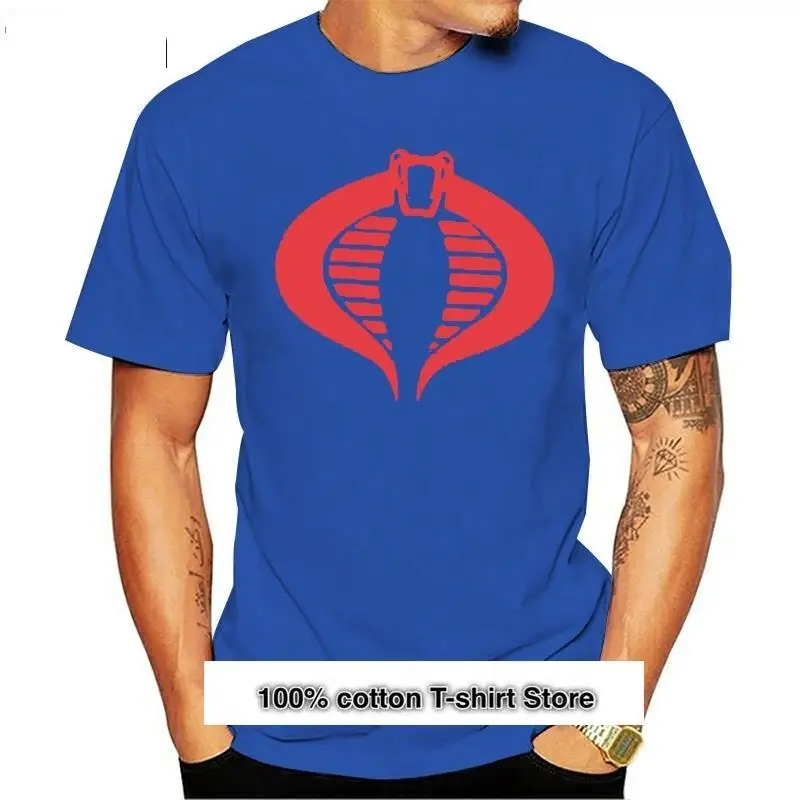 Camiseta azul Gi Joe Cobras, Camiseta con estampado de pantalla de alta calidad, S-3Xl