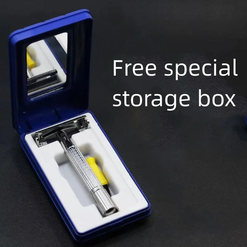 

Men Classical Stainless Steel Razor with Box Pro Barber Facial Shaving Knife Protable Travel Shaver Salon Household Styling Tool