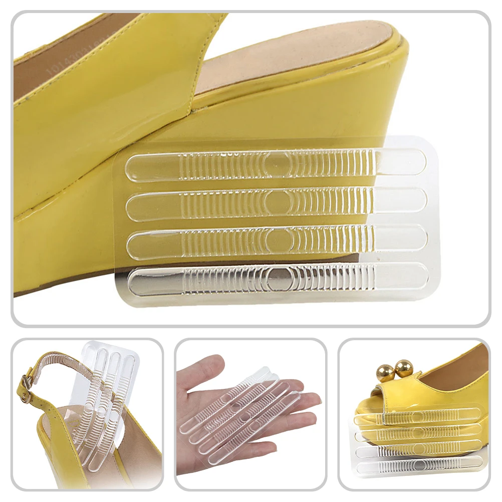12pcs Anti-wear Stickers Transparent Fine Strips Heel Grips for Slingback Shoes Women Blisters Protector Strong Adhesive