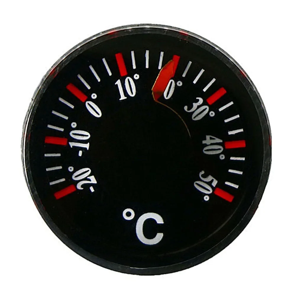 

High Precision Thermometer Plastic Round Temperature Gauge Double Temp Monitor Test Fitting For Household Auto