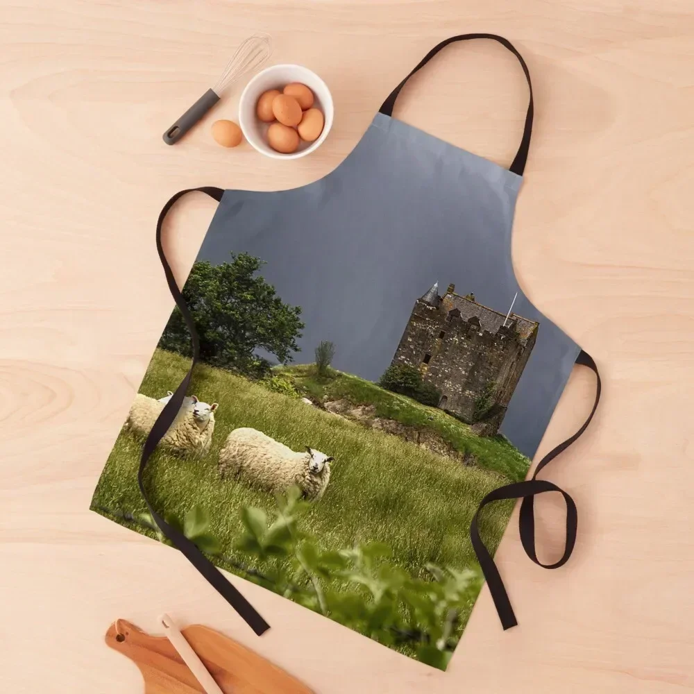

Castle in the fields Apron For Hairdresser esthetician Hairdressing cookings for women Apron