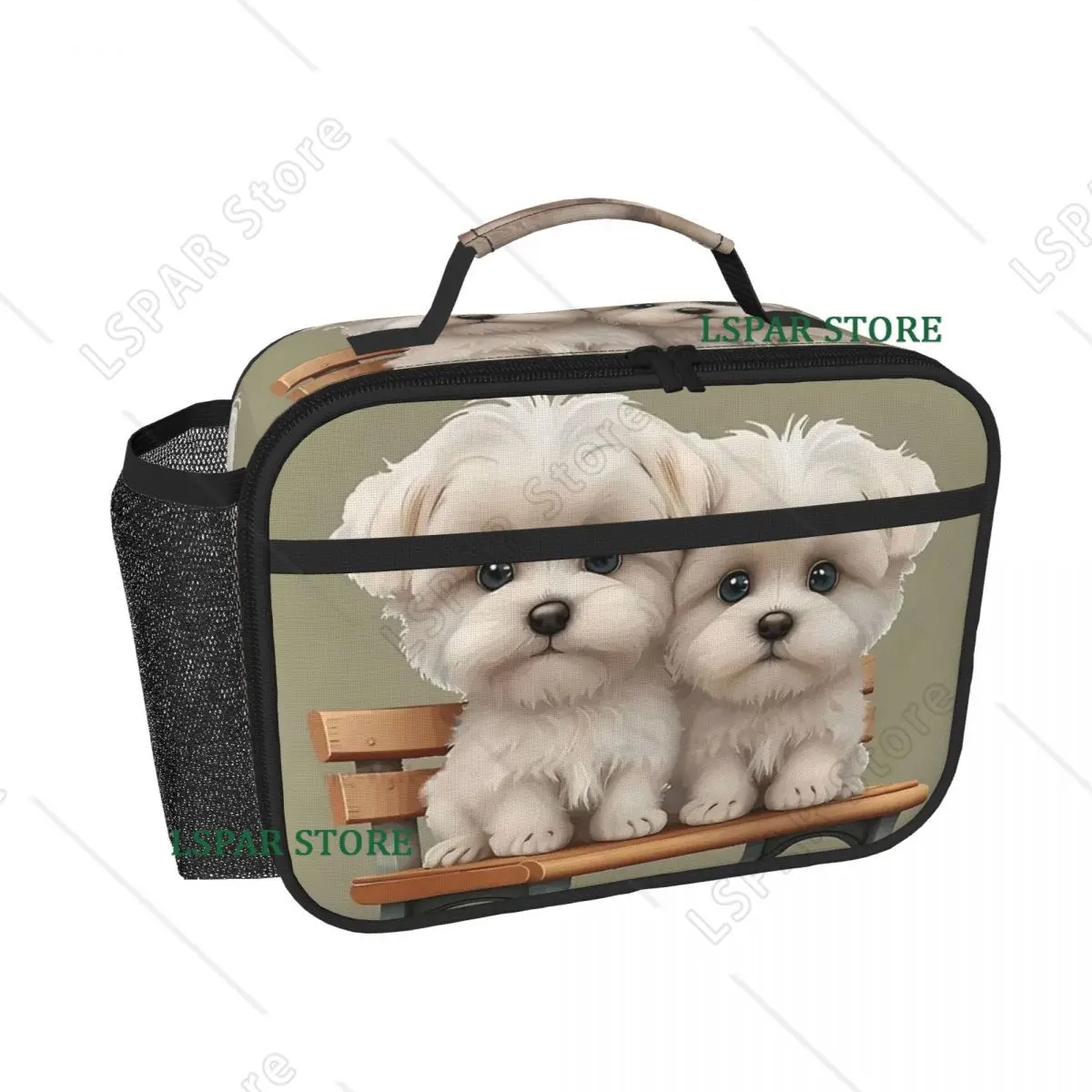 Border Collie Pet Dog Insulated Lunch Bag for Women Children Portable Food Boxes Thermal Lunch Box Tote