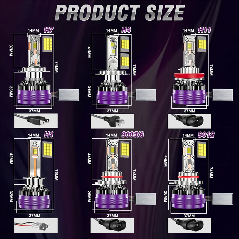 6600 واط 62000000LM H7 H4 H11 Led المصباح عالية الطاقة 9084 CSP Canbus H8 9005 HB3 9006 HB4 9012 HIR2 توربو مصباح سيارة Led المصابيح الأمامية #6