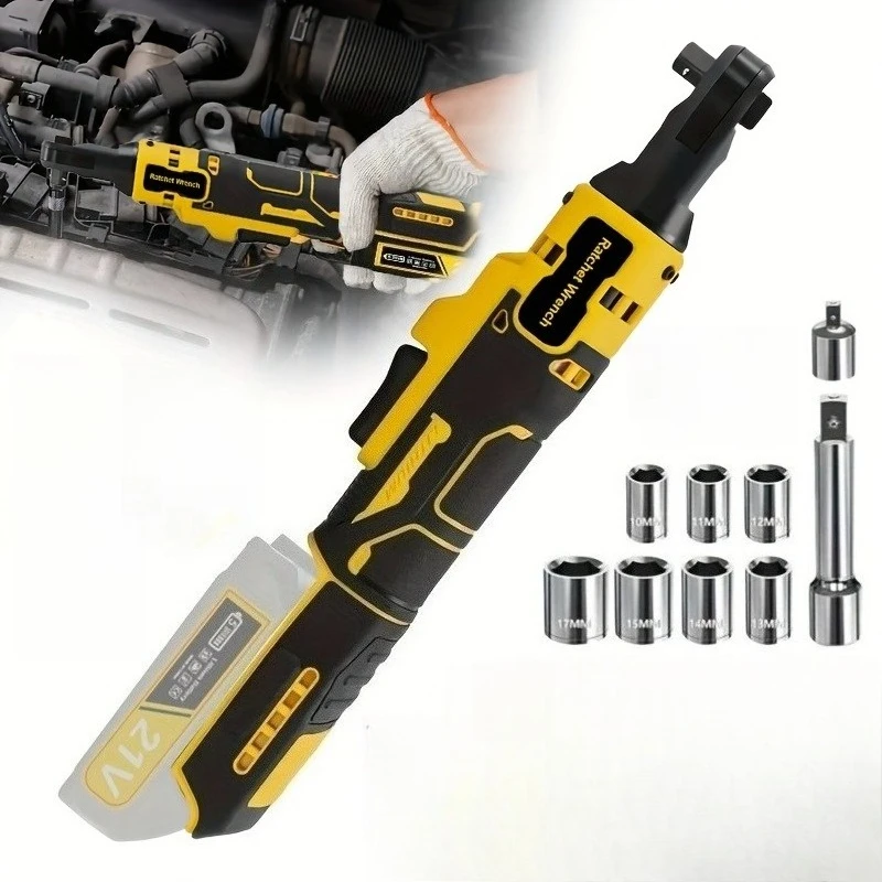 

3/8 Inch Brushless Ratchet Wrench for Dewalt 20V Battery Cordless Rechargeable Electric Ratchet Screwdriver To Remove Screw Nut