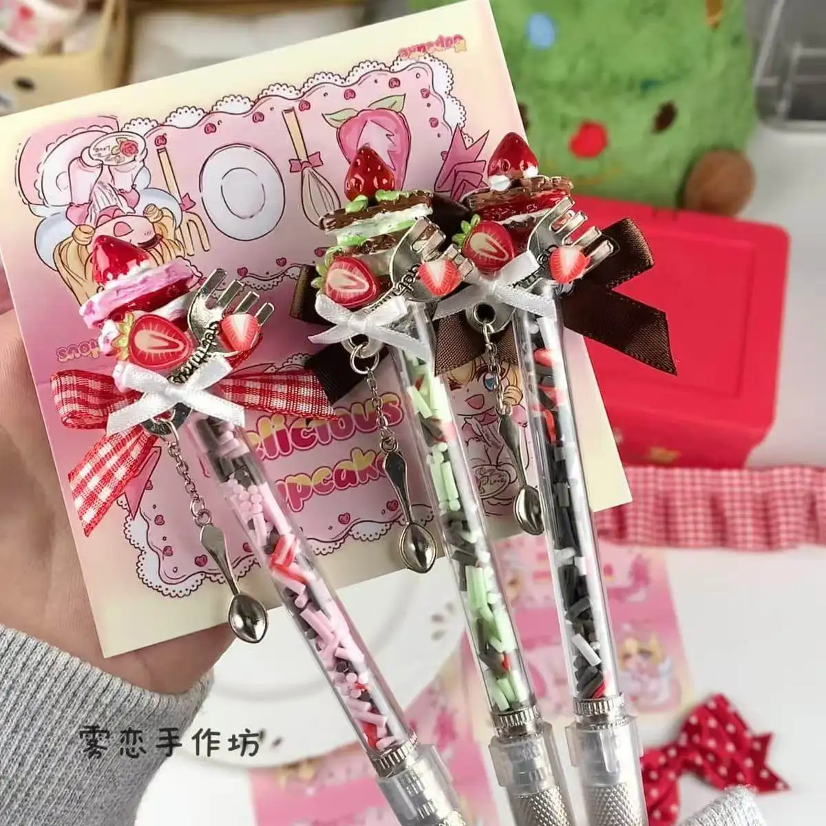 strawberry-box-cutter-3pcs-kawaii-precision-utility-knife-aesthetic-craft-pen-knife-for-scrapbooking-stationery-gift-for-girls