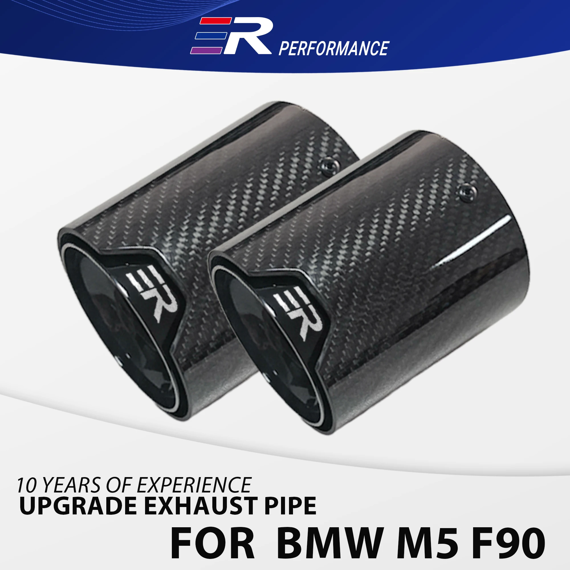 

4 PCS Exhaust Tips Cars Accessories For BMW M5 F90 Carbon Fiber Upgrade Modified Muffler Tail Pipe Car Decoration