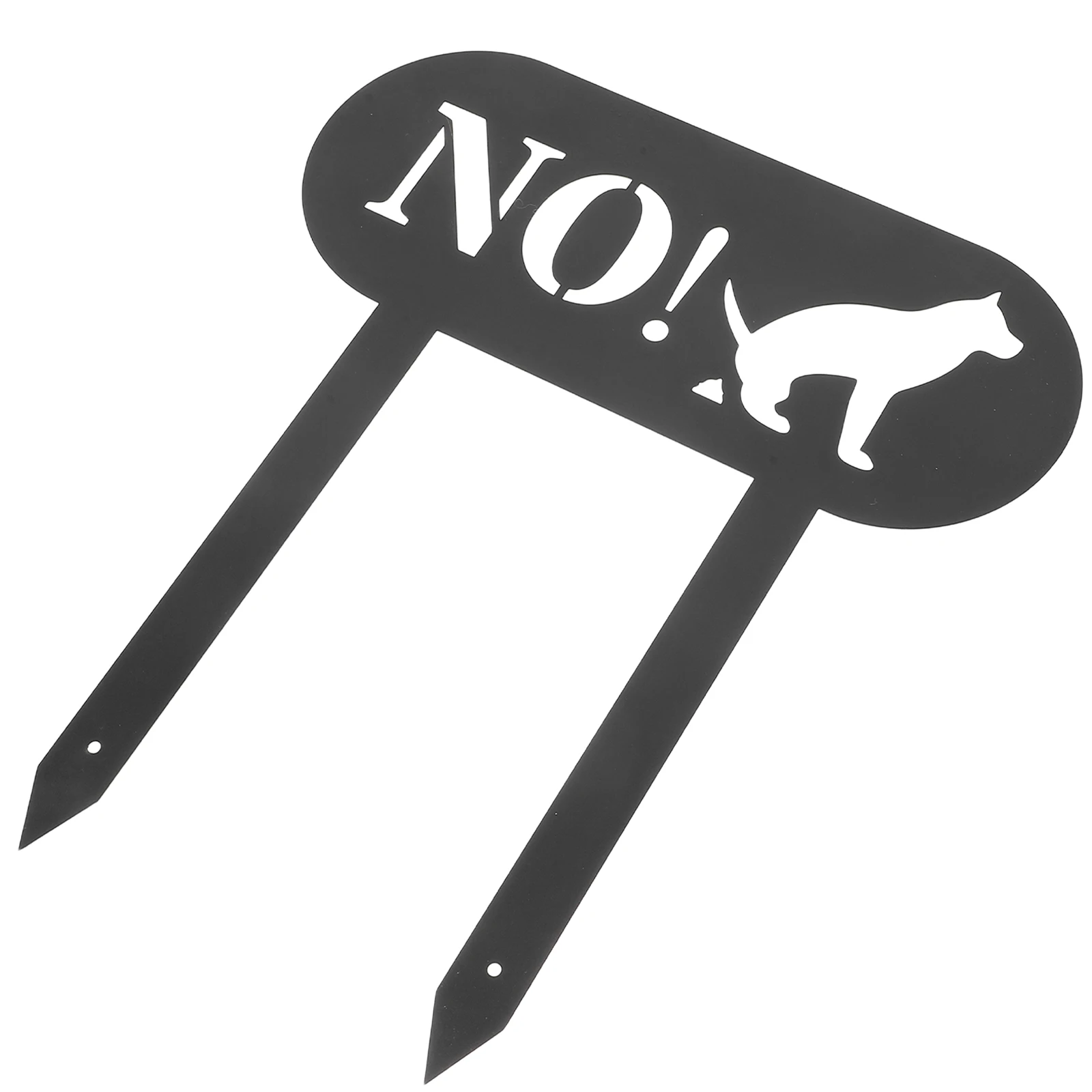 

Dog Poop Sign No Pooping Peeing Iron Stake for Lawn Garden Weatherproof Metal Animal Yard Decor Signs Outdoor Use